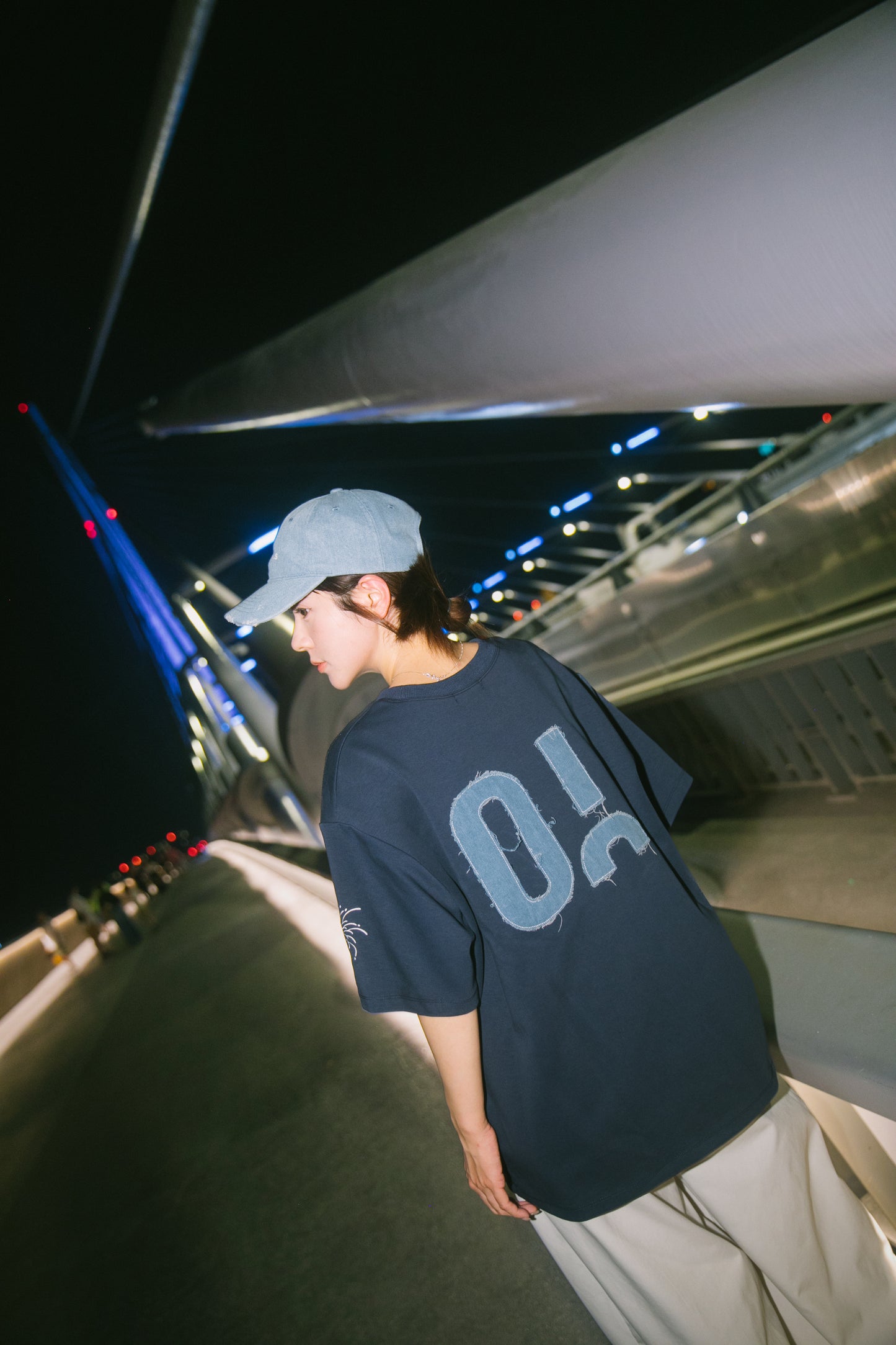 花火－單寧拼布短T SUMMER FIREWORKS DENIM PATCHWORK TEE 單寧藍
