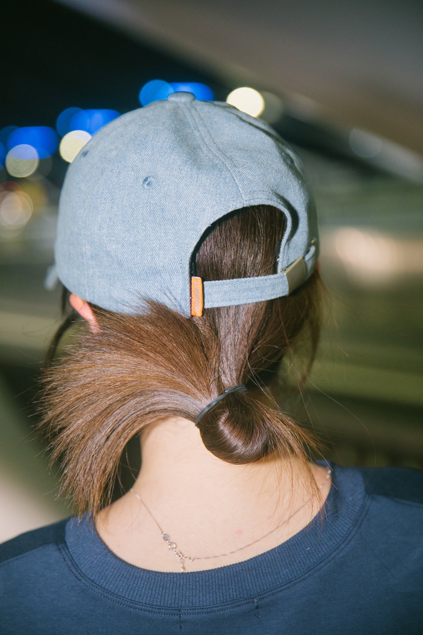 水洗單寧老帽 SUMMER FIREWORKS WASHED DENIM CAP 白色LOGO