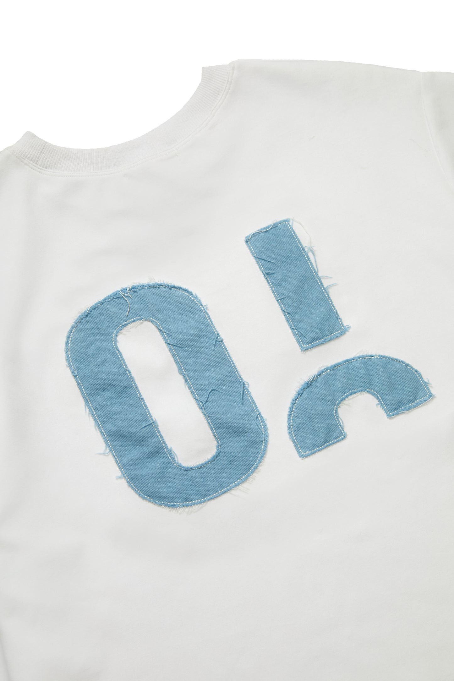 花火－單寧拼布短T SUMMER FIREWORKS DENIM PATCHWORK TEE 白