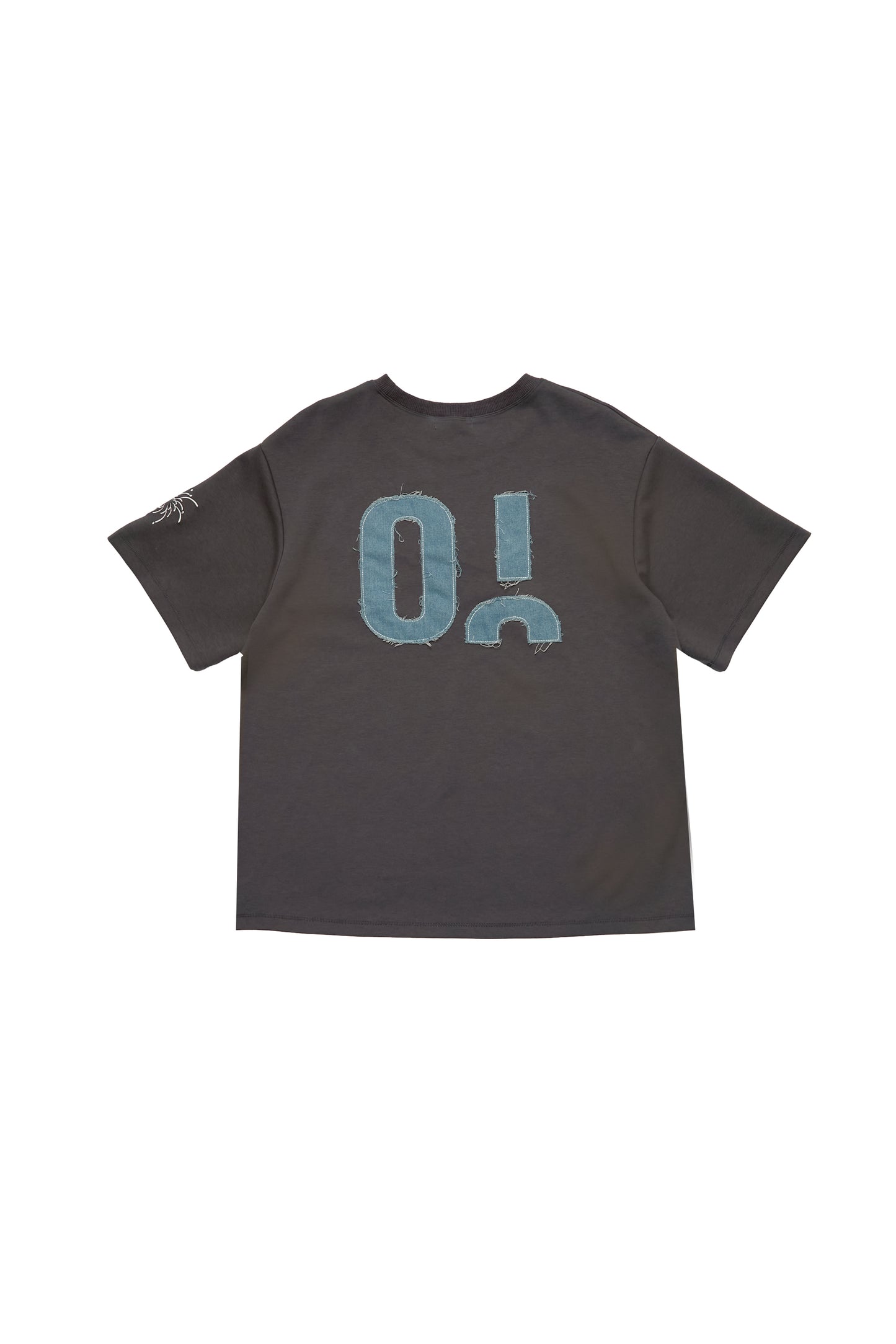 花火－單寧拼布短T SUMMER FIREWORKS DENIM PATCHWORK TEE 深灰