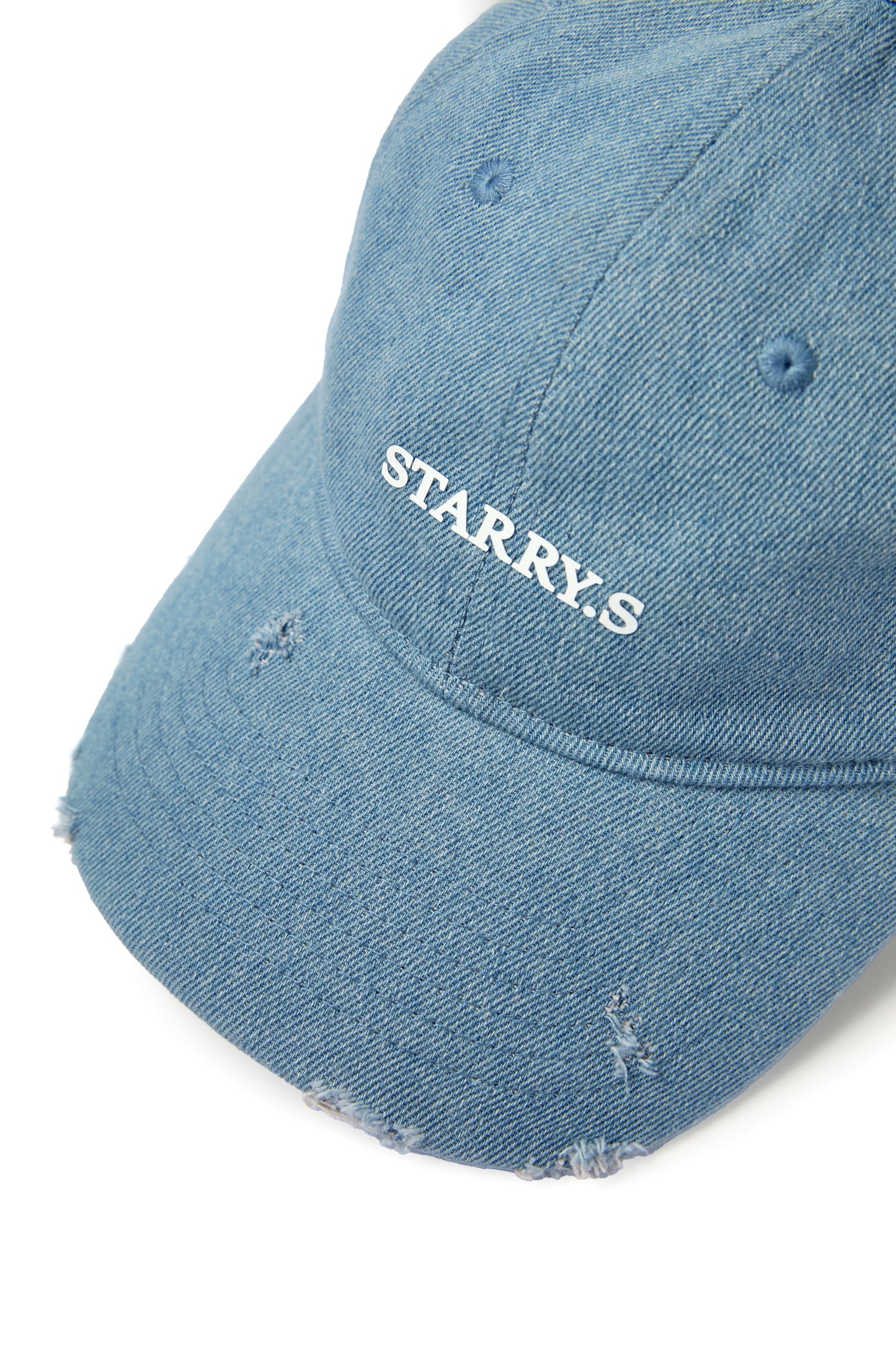 花火－水洗單寧老帽 SUMMER FIREWORKS WASHED DENIM CAP 白色LOGO