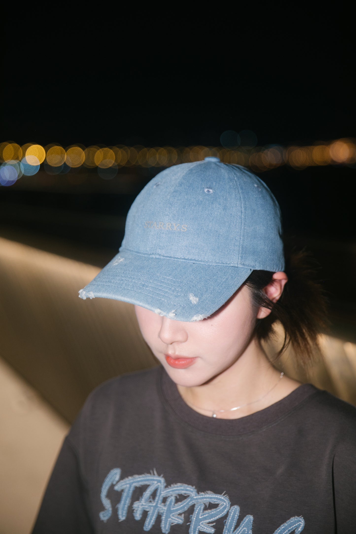 水洗單寧老帽 SUMMER FIREWORKS WASHED DENIM CAP 銀色LOGO